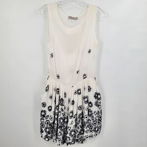 Sam & Lavi White Black Floral Sleeveless Mini Summer Dress